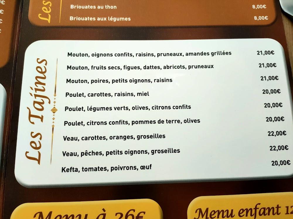 Le Ouarzazate - Menu Image 1