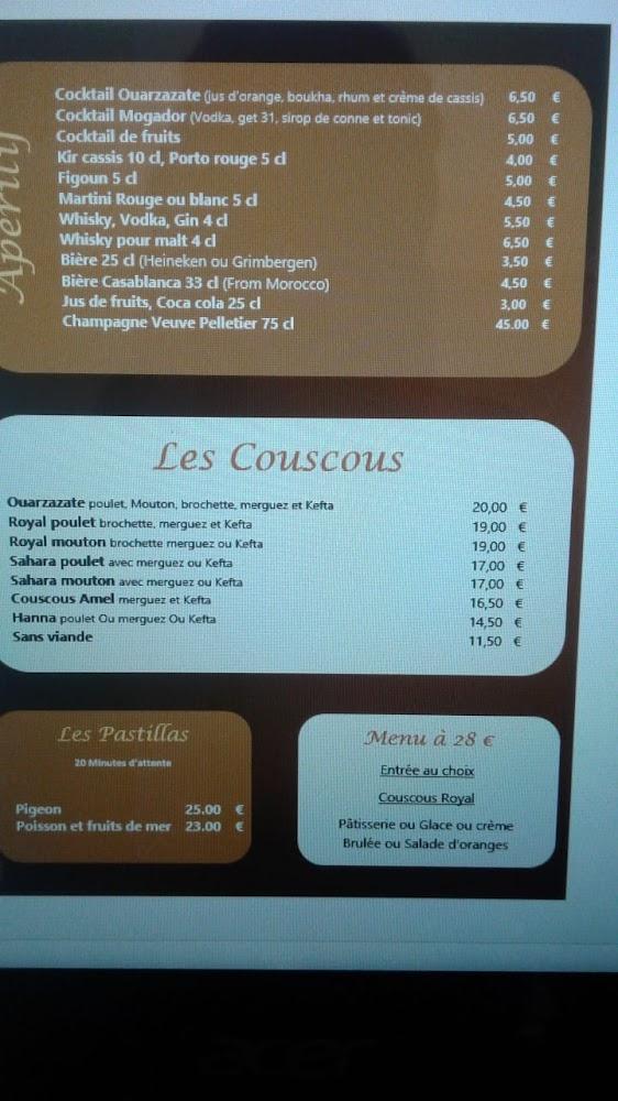 Le Ouarzazate - Menu Image 3